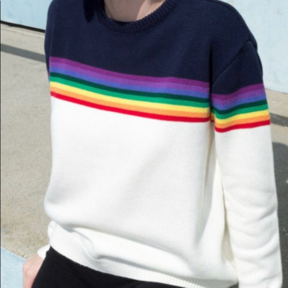 RARE brandy melville rainbow sweater